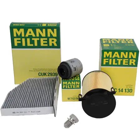 MANN Filter-Set f&uuml;r VW Golf 6 Tiguan Touran AUDI 8P SEAT Leon SKODA Octavia 2 1.2/1.4 TSI