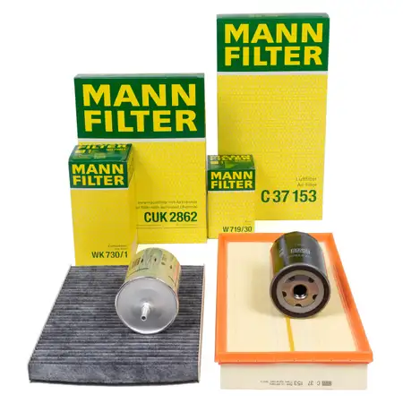 MANN Filter-Set 4-tlg f&uuml;r VW Golf 4 Bora New Beetle AUDI A3 8L1 1.6 1.8/T 2.0 100-180 PS