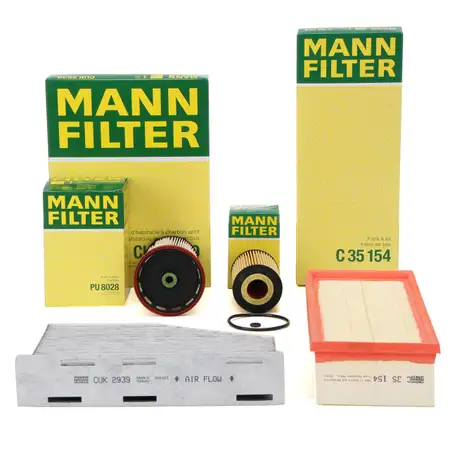 MANN Filter-Set 4-tlg f&uuml;r VW Caddy 4 Tiguan Jetta 4 SKODA Yeti 2.0 TDI 75-184 PS