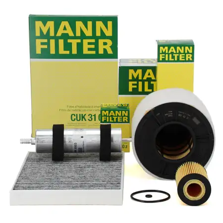 MANN Filter-Set 4-tlg f&uuml;r AUDI A4 B9 A5 F5 Q5 FY 2.0/30/35/40 TDI 122-190 PS