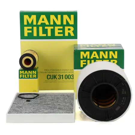 MANN Filter-Set 3-tlg f&uuml;r AUDI A4 B9 A5 F5 Q5 FY 2.0/30/35/40 TDI 122-190 PS