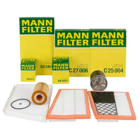 MANN Filter-Set 4-tlg f&uuml;r MERCEDES C-Klasse W203 S203 C320CDI CLK C209 A209 320CDI OM642
