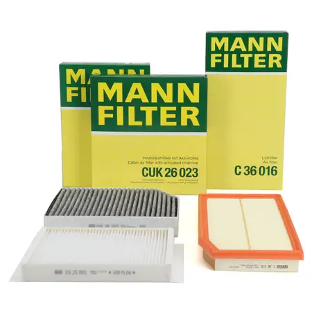 MANN Innenraum + Vorfilter + Luftfilter f&uuml;r MERCEDES W205 S205 C/A205 C257 W213 S213 M264