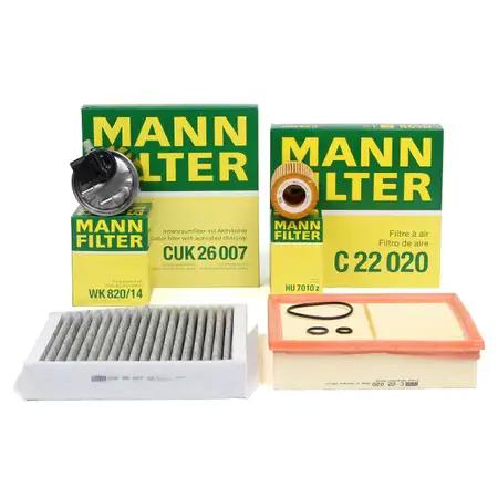 MANN Filter-Set 4-tlg f&uuml;r MERCEDES W176 W246 W242 C117 X117 X156 180-220 CDI/d OM651