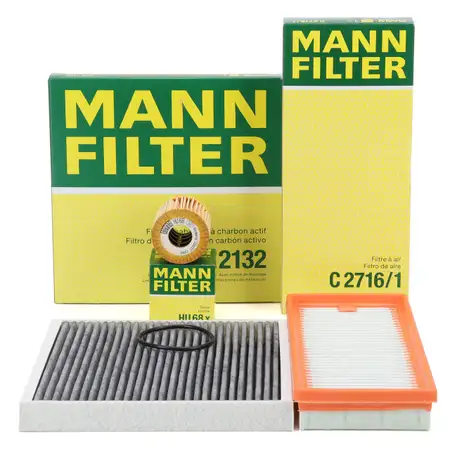 MANN Filterset Filterpaket 3-tlg f&uuml;r SMART ForTwo Cabrio Coupe 451 1.0 BRABUS + 0.8 CDi