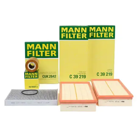 MANN Filter-Set f&uuml;r PORSCHE Cayenne (9PA) S 4.8 / GTS 4.8 / Turbo S 4.8 385-550 PS