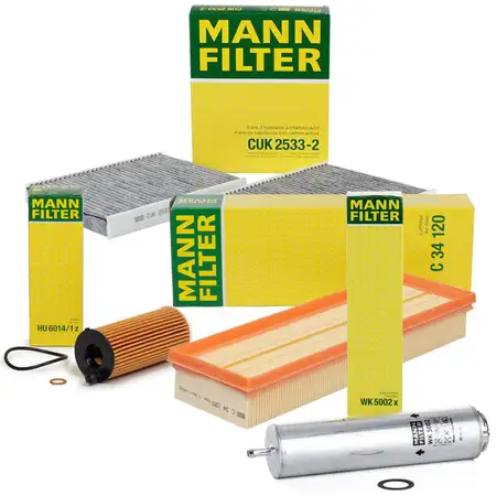MANN Filter-Set 4-tlg f&uuml;r BMW 5er F10 F11 518d 150/163 PS + 520d 190/205/211 PS B47
