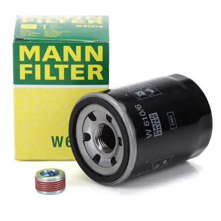 MANN W610/6 &Ouml;lfilter + Schraube f&uuml;r FIAT 500L Bravo Doblo Panda Punto Stilo Tipo 1.2 1.4