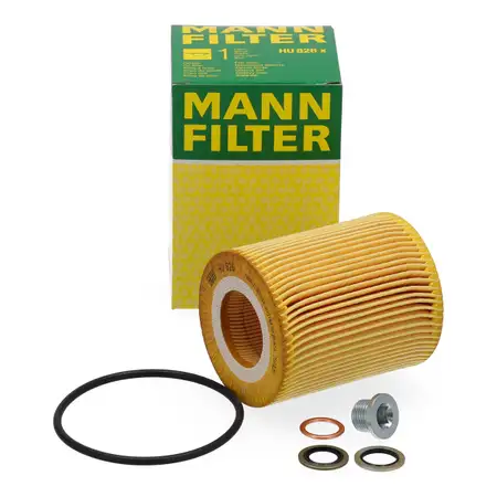 MANN HU826x &Ouml;lfilter + &Ouml;lablassschraube f&uuml;r CITROEN C5 3 C6 PEUGEOT 407 3.0 HDi