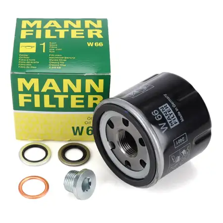 MANN W66 &Ouml;lfilter + Schraube f&uuml;r RENAULT Clio 2 3 4 Modus Twingo 1 2 DACIA Logan 2 1.2
