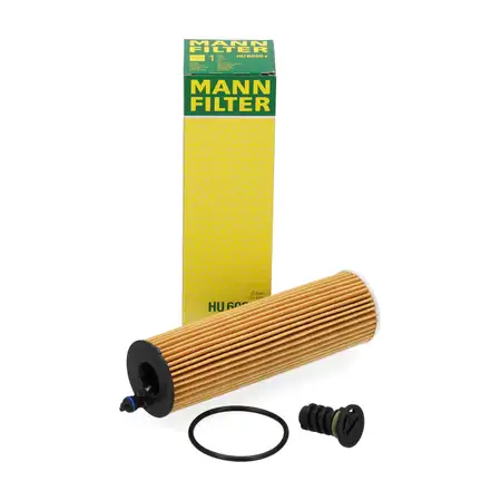 MANN HU6020z &Ouml;lfilter + Schraube f&uuml;r MERCEDES W177 W247 W205 W206 W213 W214 OM654 OM656
