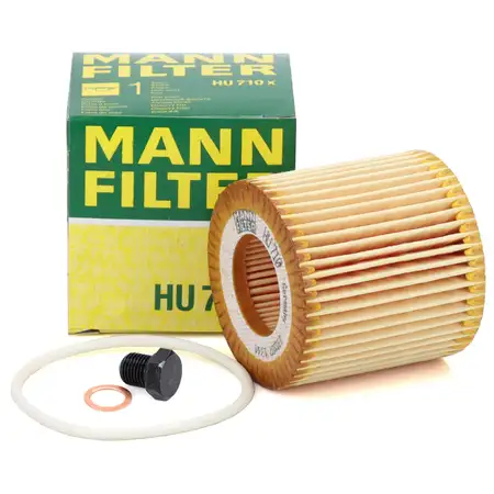 MANN HU710x &Ouml;lfilter + Schraube f&uuml;r VW Polo 4 5 Fox Ibiza 3 4 Fabia 1 2 Rapid Roomster 1.2