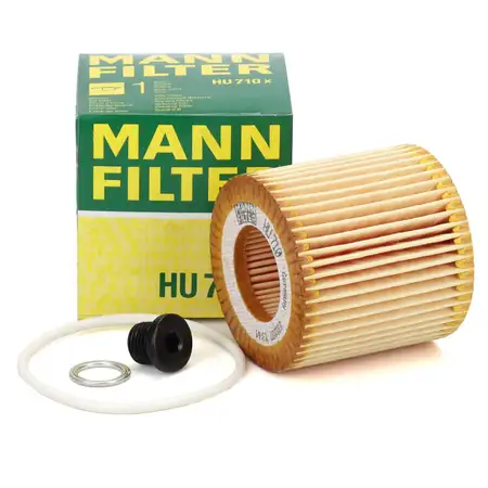 MANN HU710x &Ouml;lfilter + Schraube f&uuml;r VW Polo 4 5 Ibiza 3 Fabia 1 2 Rapid Roomster 1.2