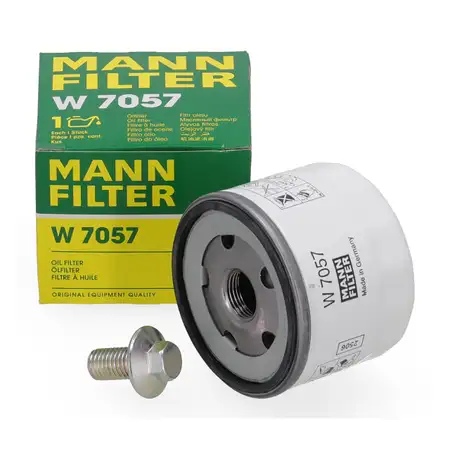 MANN W7057 &Ouml;lfilter + Schraube f&uuml;r FORD Kuga 3 2.5 FHEV / PHEV / Duratec Plug-in-Hybrid