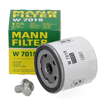 MANN W7015 &Ouml;lfilter + Schraube f&uuml;r FORD Focus 4 2.3 ST Galaxy Mondeo S-Max 2.0 EcoBoost