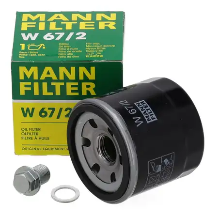 HENGST W67/2 &Ouml;lfilter + Schraube f&uuml;r OPEL Agila B SUZUI Alto 7 Splash Swift 4 1.0 1.2