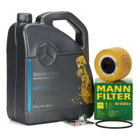 5L ORIGINAL Motor&ouml;l 5W40 + Schraube + MANN HU10002z &Ouml;lfilter f&uuml;r SMART ForTwo ForFour 0.9