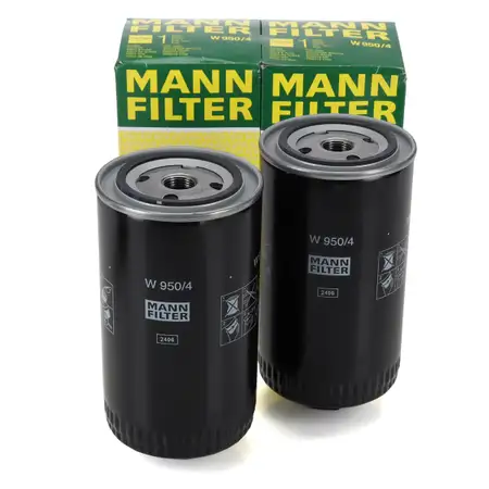 2x MANN W950/4 &Ouml;lfilter f&uuml;r VW California Transporter T4 LT 1 2.4 D 2.5/TDI