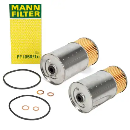 2x MANN PF1050/1n &Ouml;lfilter f&uuml;r MERCEDES 190 W201 W202 W124 OM601 OM602 OM603 6011800109