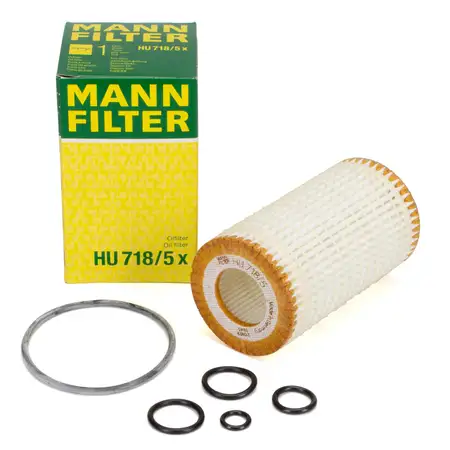 MANN HU718/5X &Ouml;lfilter + Dichtung f&uuml;r MERCEDES W202 W203 W204 M112 M113 M272 0001802609