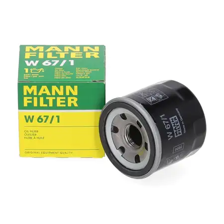 MANN W67/1 &Ouml;lfilter f&uuml;r DACIA Duster RENAULT Clio 3 5 Megane 3 4 Scenic 3 KIA Picanto