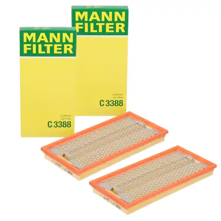 2x MANN C3388 Luftfilter Filtereinsatz f&uuml;r MERCEDES-BENZ SL R129 500 SL M119 0030944604