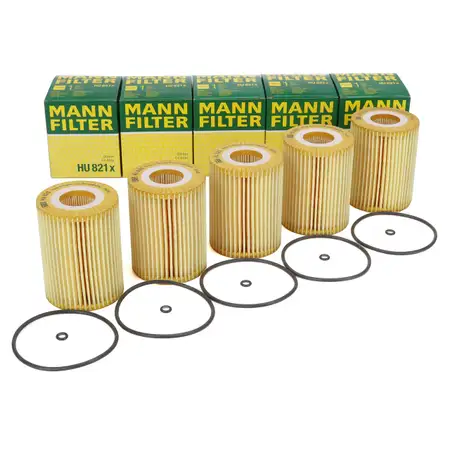 5x MANN HU821x &Ouml;lfilter f&uuml;r MERCEDES W203 W204 W211 W212 W213 W461 W463 W166 W221 W222