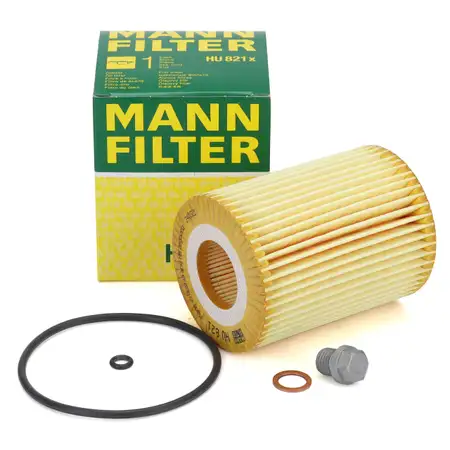 MANN HU821x &Ouml;lfilter + Schraube MERCEDES W203 W204 W211 W212 W463 W164 W166 W221 OM642