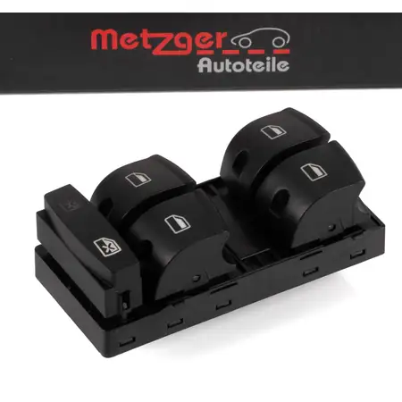 METZGER Schalter Fensterheber fahrerseitig f&uuml;r AUDI A3 8P A8 C6 vorne links 4F0959851F 5PR