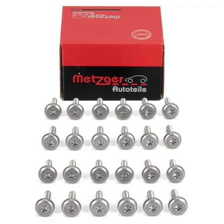 24x METZGER Screw for Automatic Transmission Oil Pan, M6x1x28.5 mm, for BMW GA6HP GA8HP 24115B44CF5