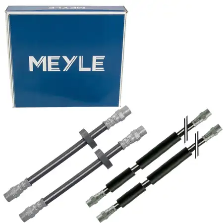 4x MEYLE Bremsschlauch f&uuml;r VW Transporter Bulli T3 mit Faustsattel 08.1985 vorne + hinten