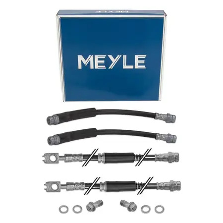 4x MEYLE Bremsschlauch f&uuml;r VW Golf 5 Caddy 3 Touran A3 8P Leon 1P Octavia 2 vorne + hinten