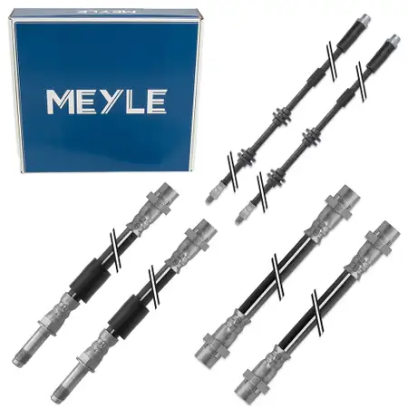 6x MEYLE Bremsschlauch Bremsleitung f&uuml;r BMW 1er E81/82/87/88 E90/91/92/93 vorne + hinten
