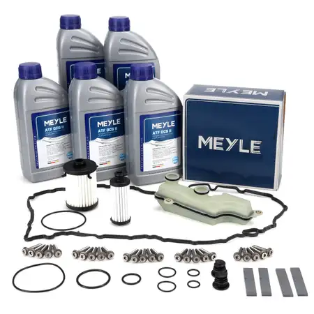 MEYLE Getriebefilter Satz + 5L Getriebe&ouml;l f&uuml;r AUDI A4 B9 A5 A6 A7 Q5 7-Gang DL382