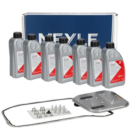 MEYLE Getriebefilter Satz + 7L febi Getriebe&ouml;l f&uuml;r AUDI A4 B8 A5 A6 C7 A7 4G A8 Q5 8HP55