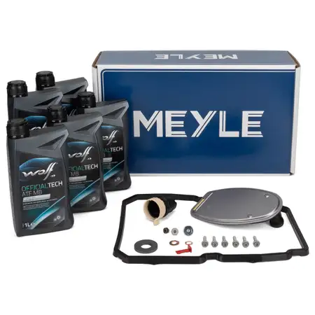 MEYLE Getriebefilter Satz 722.6 5-Gang Automatik + 5L WOLF Getriebe&ouml;l f&uuml;r MERCEDES-BENZ