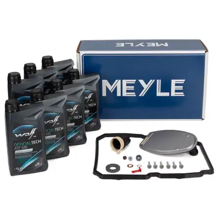 MEYLE Getriebefilter Satz 722.6 5-Gang Automatik + 7L WOLF Getriebe&ouml;l f&uuml;r MERCEDES-BENZ