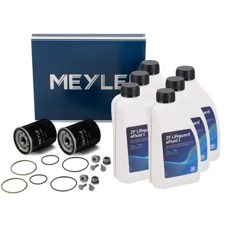 2x MEYLE Getriebefilter Satz DRIVE-UNIT + 6L ZF Getriebe&ouml;l f&uuml;r TESLA Model S 3 X Y