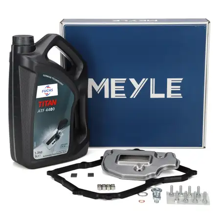 MEYLE &Ouml;lwechsel Satz 09G 6-Gang Automatik + 5L FUCHS Getriebe&ouml;l f&uuml;r VW Golf 5 Passat