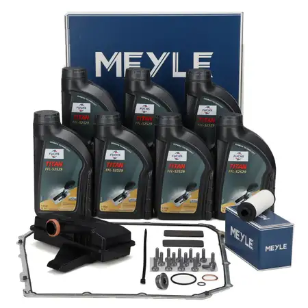 MEYLE Oil Change Kit + 7 L FUCHS Transmission Fluid for AUDI A4 B8, A5, A6, C7, A7, Q5 8R 7-Speed DL501
