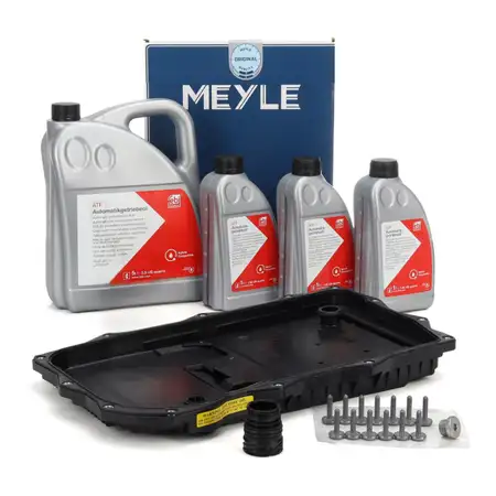 MEYLE &Ouml;lwanne + Filter Automatikgetriebe 8HP45-75 + 8L febi Getriebe&ouml;l f&uuml;r BMW
