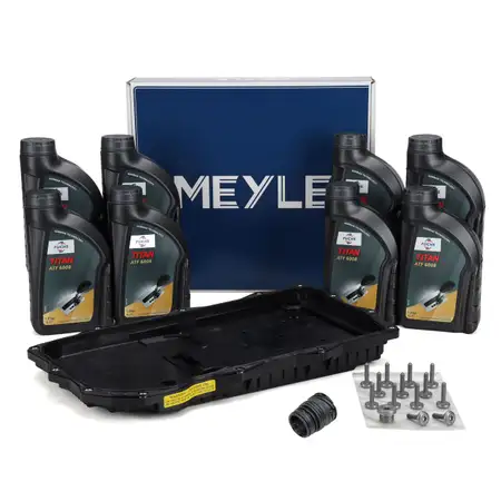 MEYLE &Ouml;lwanne + Filter Schrauben Automatikgetriebe 8HP45-75 + 8L FUCHS Getriebe&ouml;l f&uuml;r BMW
