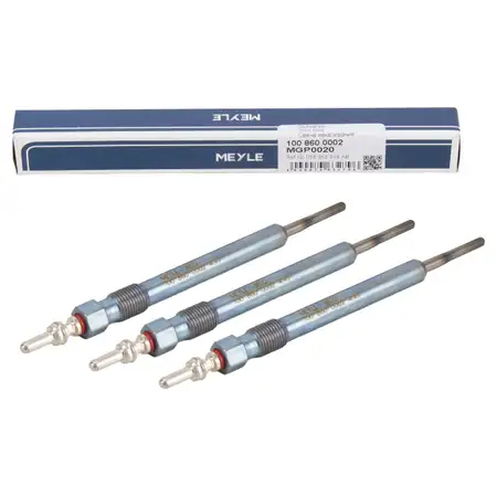 3x MEYLE Gl&uuml;hkerze f&uuml;r VW Polo 5 8X Ibiza 4 Toledo 4 Fabia 2 3 Rapid Roomster 1.2/1.4 TDI