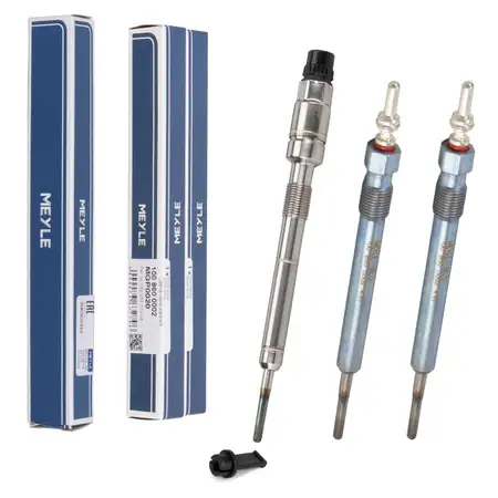 3x MEYLE Gl&uuml;hkerze + Drucksensor f&uuml;r VW Polo 5 8X Ibiza 4 Toledo 4 Fabia 3 Rapid 1.4 TDI