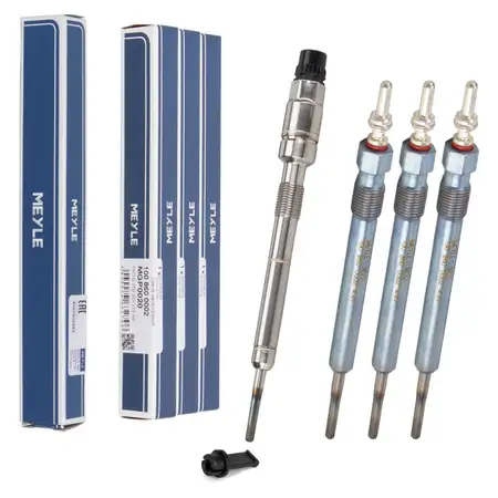 4x MEYLE Gl&uuml;hkerze + Drucksensor f&uuml;r VW Golf 7 Passat B8 Polo Tiguan Touran T6 1.6/2.0 TDI