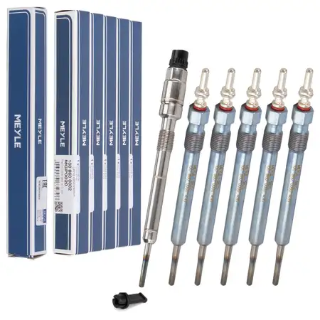 6x MEYLE Gl&uuml;hkerze + Drucksensor f&uuml;r AUDI A4 B8 A5 8T 8F A6 C7 A7 4G A8 Q5 8RB 4LB 3.0 TDI