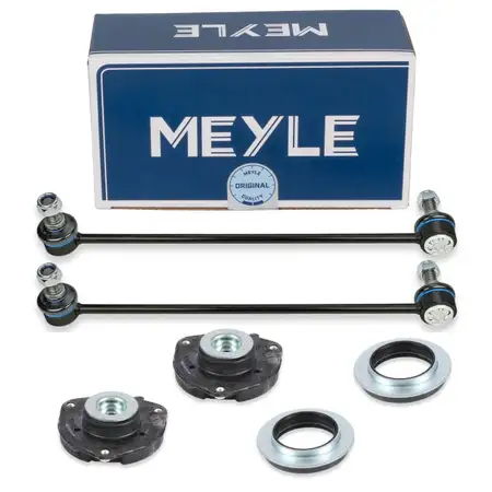 2x MEYLE Koppelstange + Federbeinlager f&uuml;r VW Golf 5 6 Passat B6 B7 Tiguan Touran A3 vorne