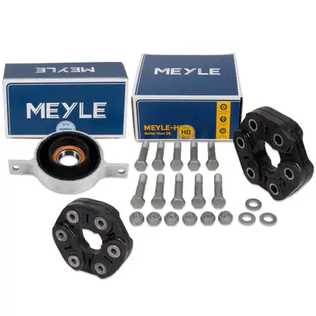2x MEYLE HD Gelenkscheibe + Mittellager f&uuml;r BMW E81-88 130i 116-20d E90-93 330i 316-20d X1