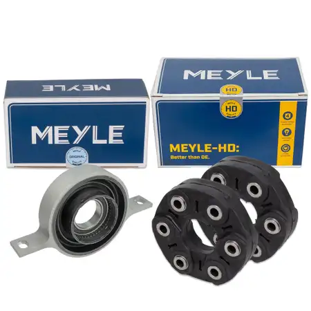 2x MEYLE HD Gelenkscheibe + Mittellager f&uuml;r BMW E81-88 135i 123d E90-93 335i 325-335d