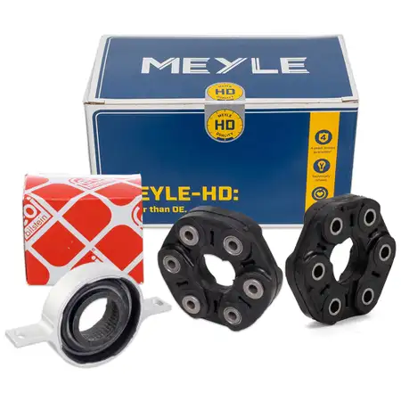 2x MEYLE HD Gelenkscheibe + febi Mittellager f&uuml;r BMW X3 F25 sDrive20i mit Automatik